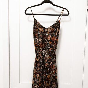Warm Floral Maxi Slip Dress